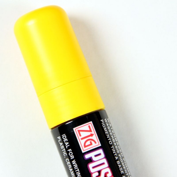 Yellow Posterman Wet Wipe Pen - 15mm Nib